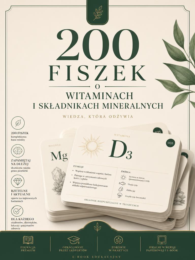 200 Fiszek o Witaminach i Składnikach Mineralnych